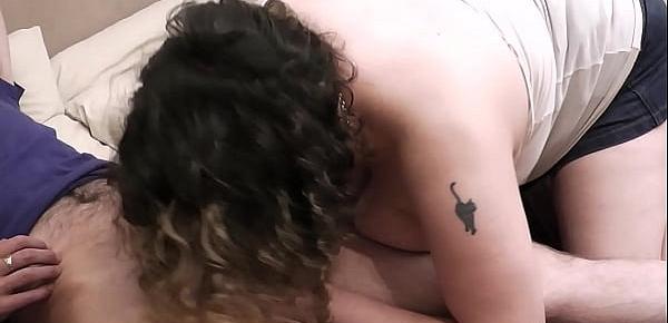 Chubby lady is picked up and fucked